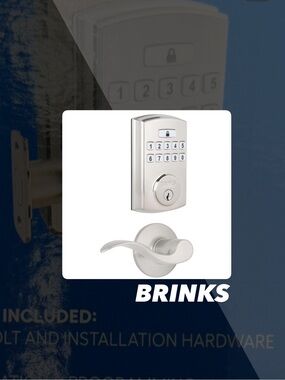 NIB Brinks Keyless Entry Deadbolt And Doorknob Set